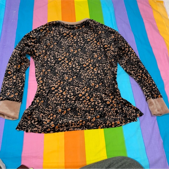 Cuddl Duds Thick Velvet Velour Sweater Longsleeve Shirt w/ Thumb Holes Petite M - Picture 4 of 11